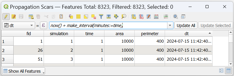 attribute table