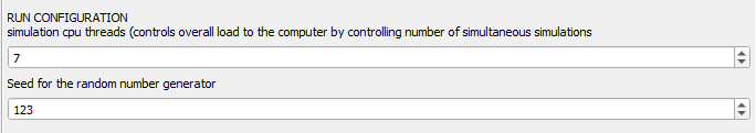 Run configuration